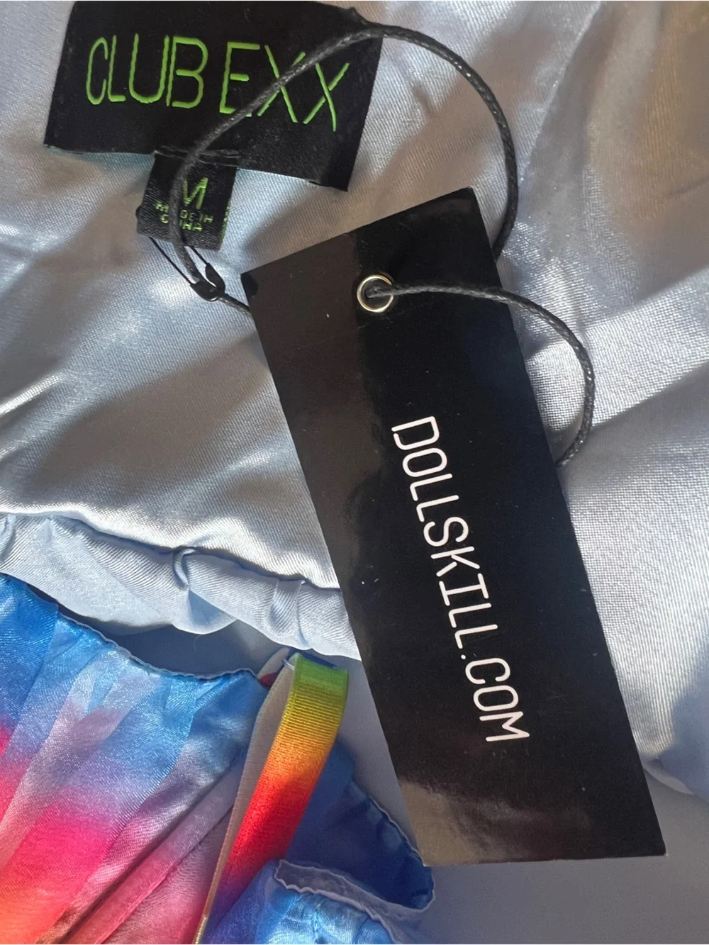 DollsKill ClubExx NWT Rainbow Starry Organza Dress with Lining Size M
